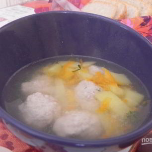 Рецепт Супа с фрикадельками без зажарки
