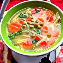 Рецепт Супа с овощами и спагетти