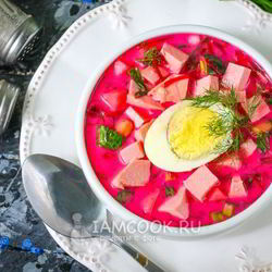 Рецепт Холодного свекольника с колбасой