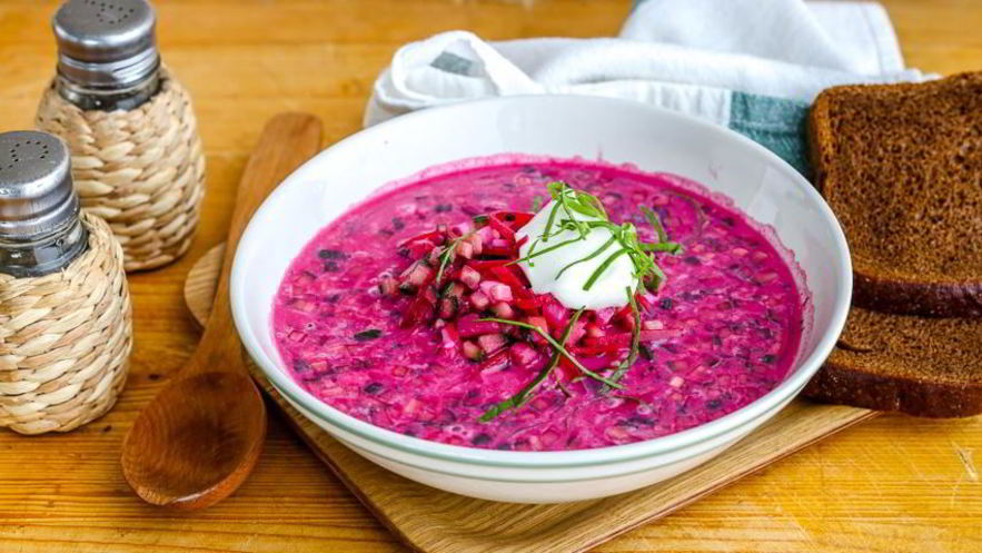 Рецепт холодного свекольника с квасом