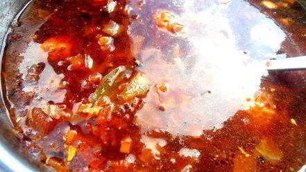 Рецепт латвийского свекольника с фрикадельками