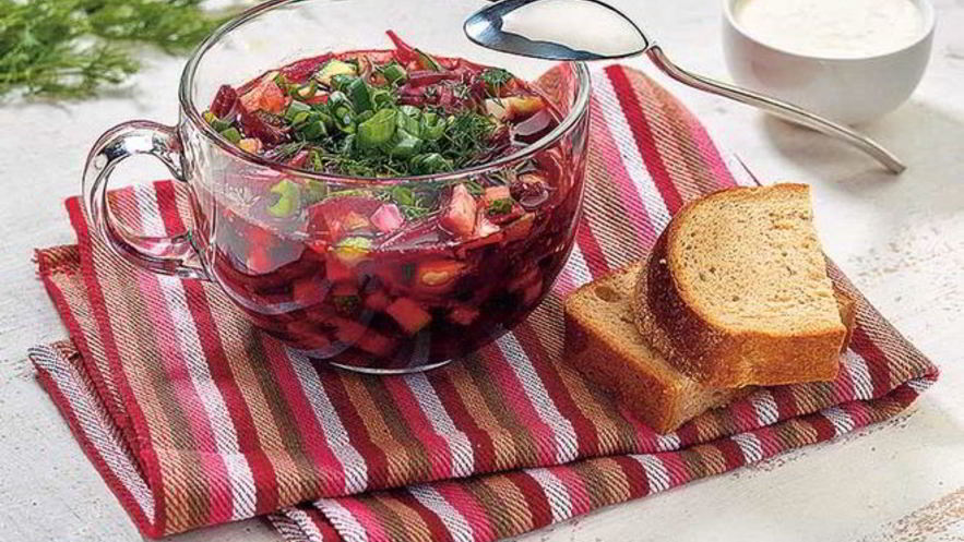 Рецепт русского свекольника на квасе