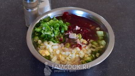 Рецепт свекольника из маринованной свеклы из банки