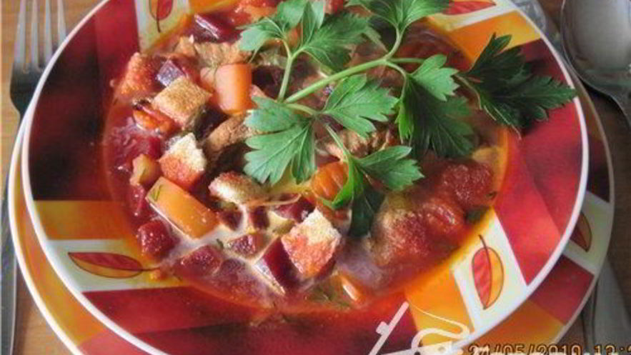 Рецепт свекольника из мяса для шаурмы