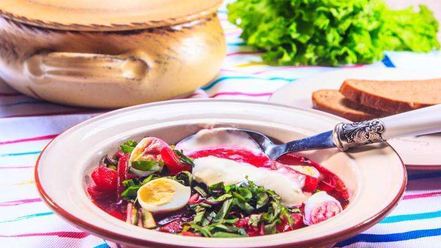 Рецепт свекольника холодного с ботвой