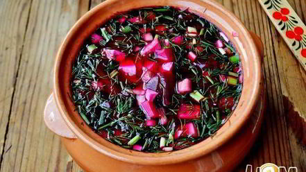 Рецепт свекольника холодного, с ветчиной