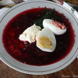 Рецепт Свекольника-холодняка с яйцом