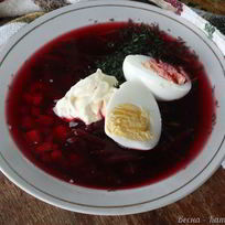 Свекольник-холодняк с яйцом