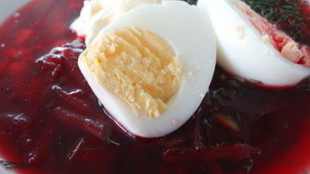 Рецепт свекольника-холодняка с яйцом