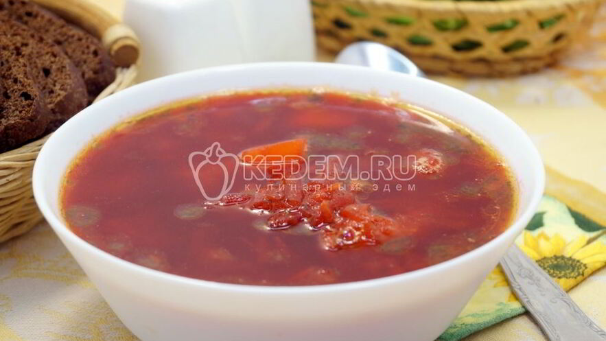 Рецепт свекольника постного