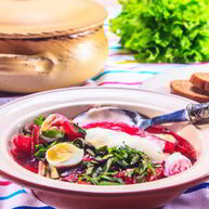 Рецепт Свекольника с ботвой холодный