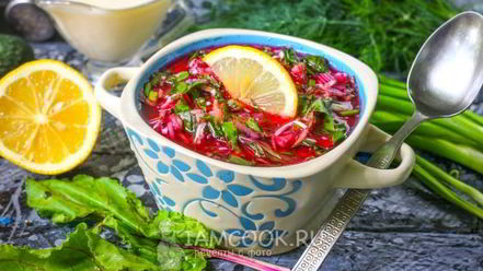 Рецепт свекольника с ботвой