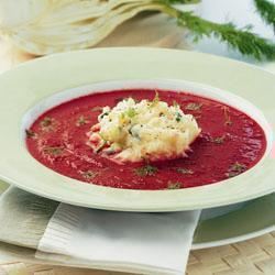 Рецепт Свекольника с фенхелем и овощным пюре