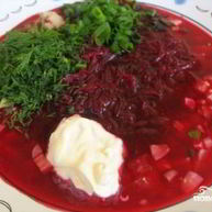 Рецепт Свекольника с колбасой