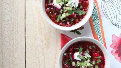 Рецепт Свекольника с козьим сыром