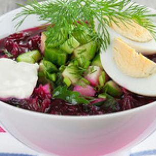 Рецепт Свекольника с крапивой, огурцом и картофелем