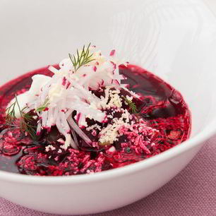 Рецепт Свекольника с соленым огурцом