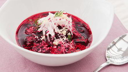 Рецепт свекольника с соленым огурцом