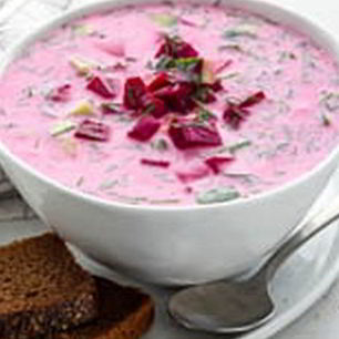 Рецепт Свекольника со щавелем и кедровыми орешками на минеральной воде