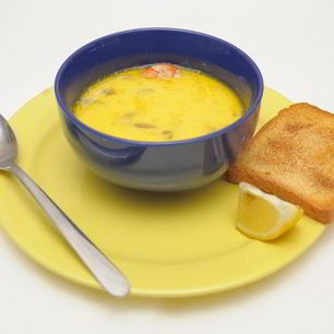 Рецепт Легкого сырно-креветочный суп