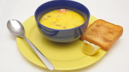 Рецепт легкого сырно-креветочный суп