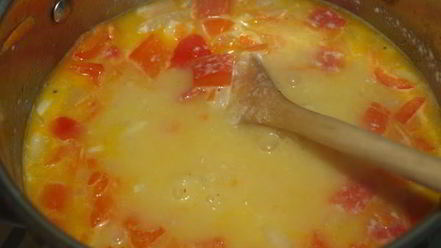 Рецепт острого сырного супа с йогуртом