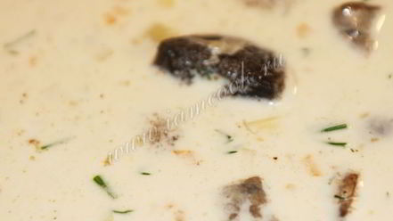 Рецепт сливочно-сырного суп с грибами