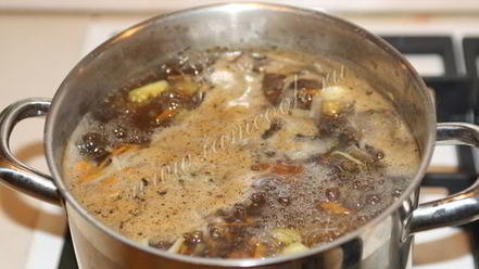 Рецепт сливочно-сырного суп с грибами