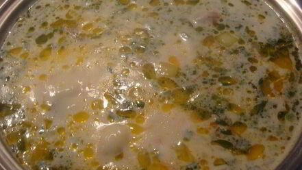 Рецепт сливочно-сырного суп с шампиньонами