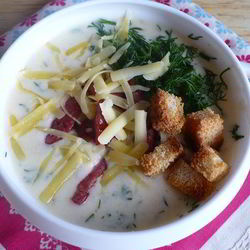 Рецепт Сырно-овощного суп с копченостями