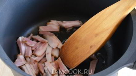 Рецепт сырного крема-супа с грудинкой