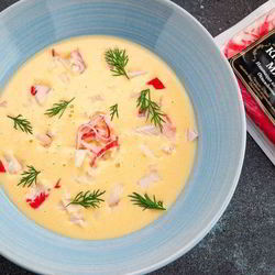 Рецепт Сырного крема-супа с крабовым мясом