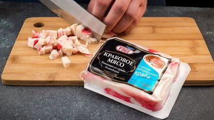 Рецепт сырного крема-супа с крабовым мясом