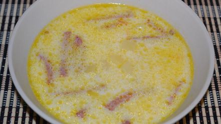 Рецепт сырного супа из плавленого сыра с колбасой