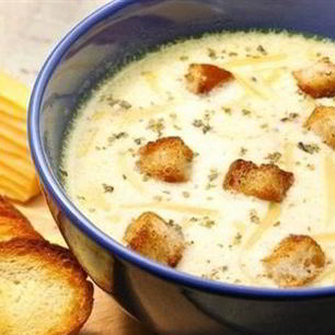 Рецепт Сырного супа по-французски с курицей и грибами