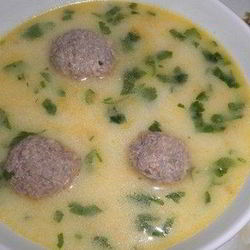 Рецепт Сырного супа с фрикадельками из говяжьего фарша