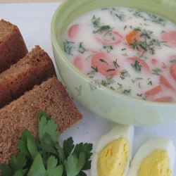 Рецепт Сырного супа с колбасой и плавленным сыром