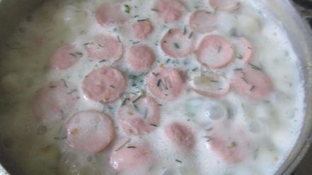 Рецепт сырного супа с колбасой и плавленным сыром