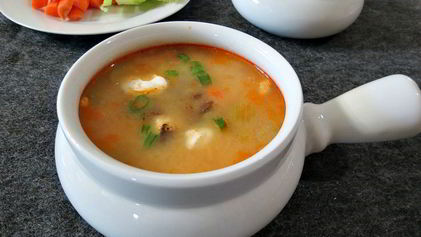 Рецепт Сырного супа с копченой курицей