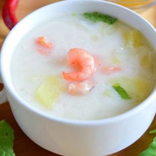 Рецепт Сырного супа с креветками