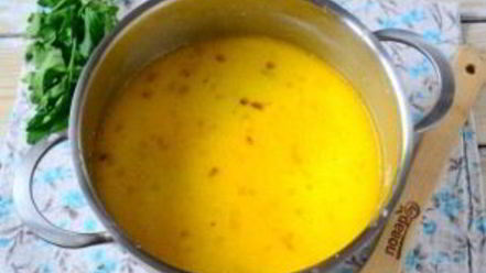 Рецепт сырного супа с лососем и рисом