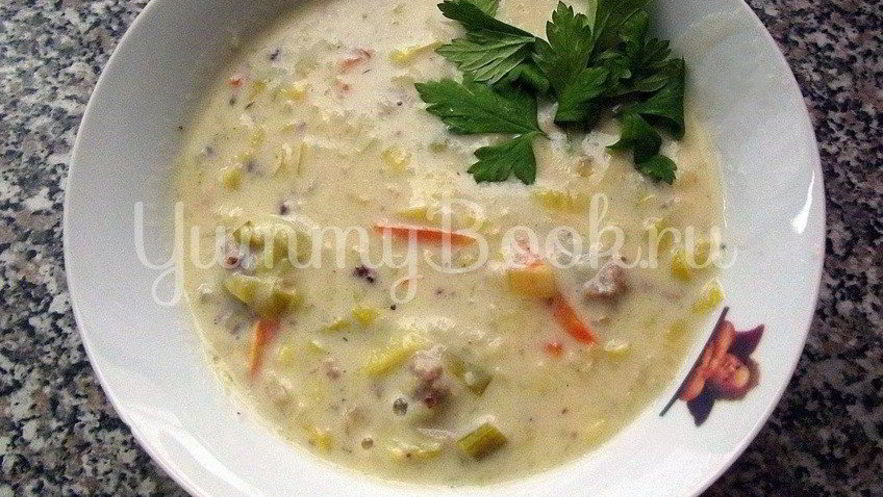 Рецепт сырного супа с луком пореем в мультиварке