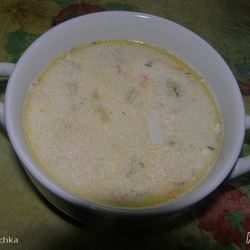 Рецепт Сырного супа с морепродуктами