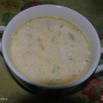 Сырный суп с морепродуктами