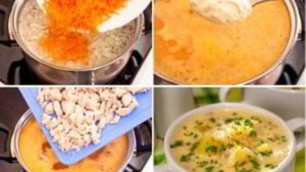 Рецепт сырного супа с рисом