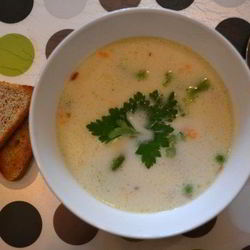 Рецепт Сырного супа с сосисками