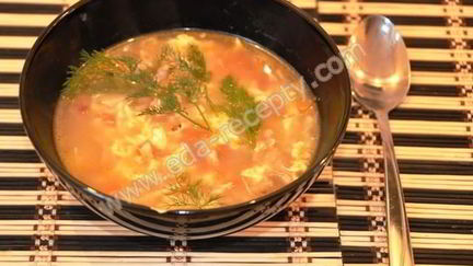 Рецепт Сырного супа с сухариками и плавленым сыром