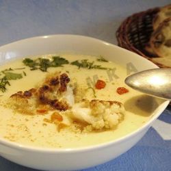 Рецепт Сырного супа с цветной капустой и сливками