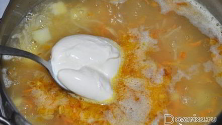 Рецепт сырного супа с вермишелью