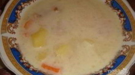 Рецепт сырного супа со свининой в мультиварке